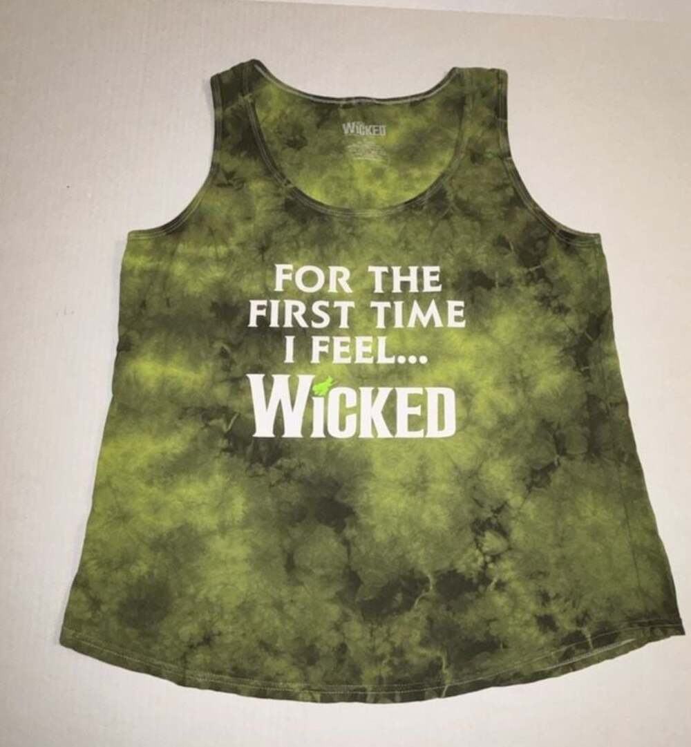 Wicked Broadway Musical For The First Time I Feel Wicked Tie-Dye Tank Top